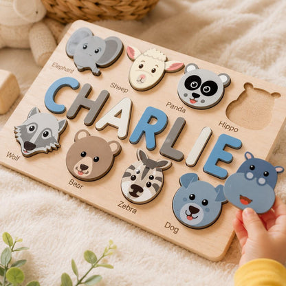 Personalized Farm Name Puzzle, Wooden Farm Vehicle Puzzle for Kids, Tractor Nursery Decor, Farm Birthday Gift, Country Boy Gift